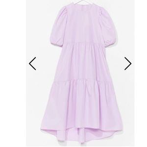 Nasty Gal Puff Sleeve Midi Dress NWT